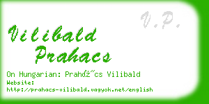 vilibald prahacs business card